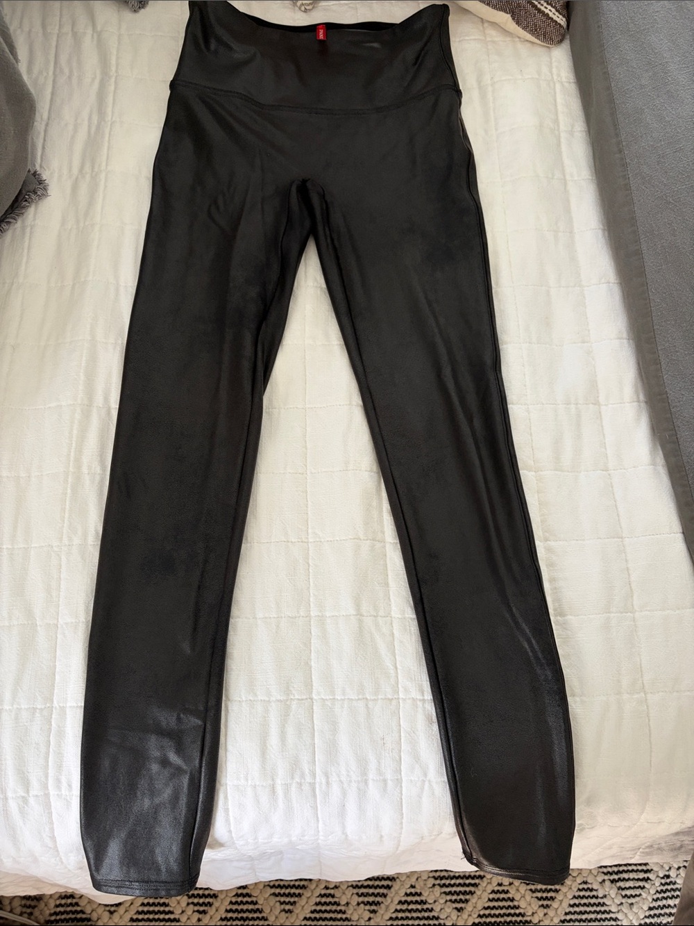 SPANX Black Faux Leather Leggings